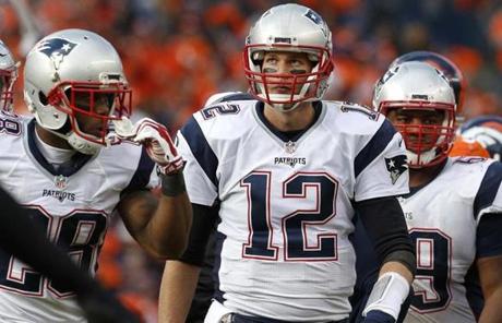 New England Patriots quarterback Tom Brady walked off the field during the first half. 
